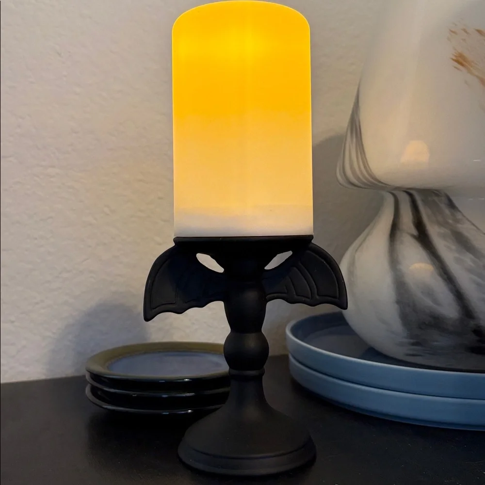 🆕HTF Target Black Bat Pedestal/Riser Candleholder